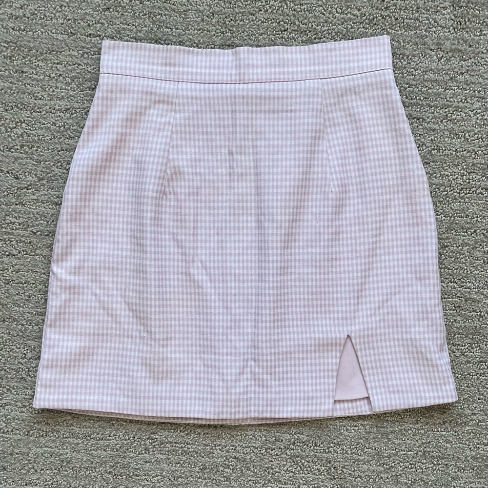 EUC Princess Polly Lavender Gingham Mini Skirt pastel preppy